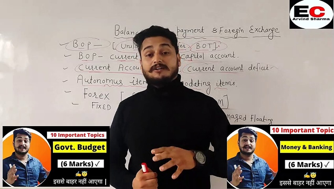 10 most Important topics of Balance of payment and foreign e