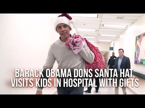 Barack Obama Dons Santa Hat, Visits Kids In Hospital With Gifts