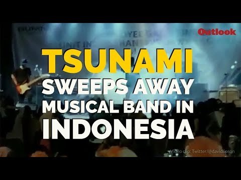 Tsunami Sweeps Away Musical Band While Performing In Indonesia