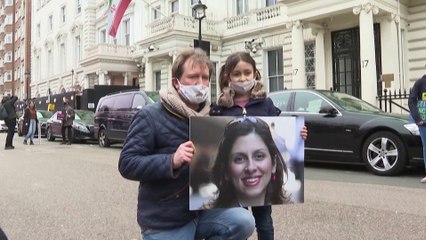 La mari de Nazanin Zaghari-Radcliffe en grève de la faim à Londres