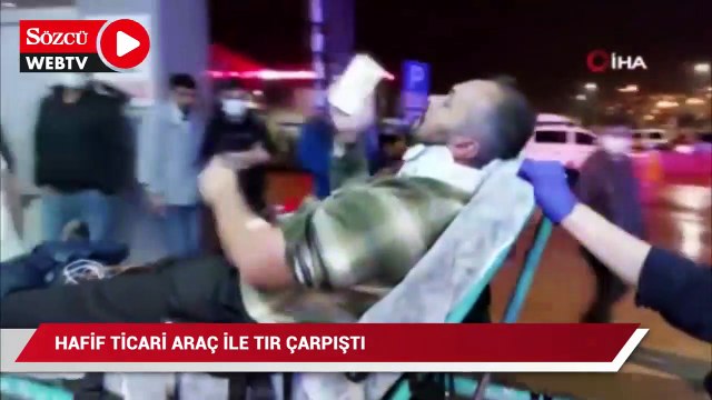 Samsun'da hafif ticari araç ile tır çarpıştı: 2 yaralı