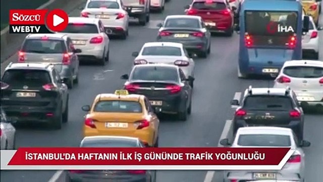 İstanbul'da haftanın ilk iş gününde trafik yoğunluğu