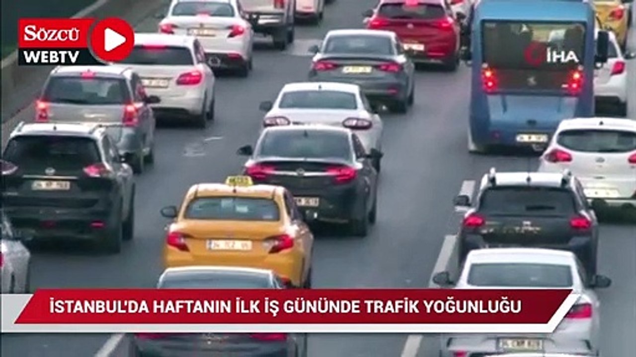 İstanbul'da haftanın ilk iş gününde trafik yoğunluğu