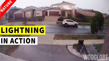 'Caught on Camera: Intense lightning strike sends smoke into the air'