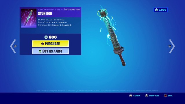 STUN ROD “HARVESTING TOOL” (GAMING LEGEND SERIES) 800 V BUCKS - FORTNITE CHAPTER 2 SEASON 8
