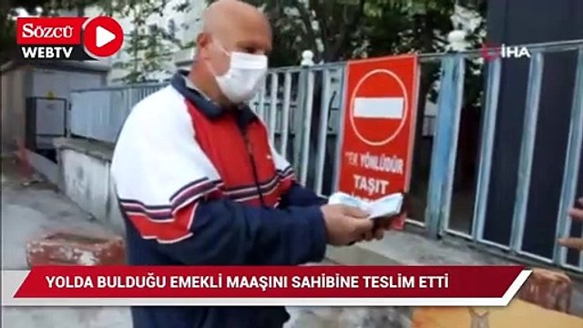 Yolda düşürülen emekli maaşını bulan kadın sahibine teslim etti