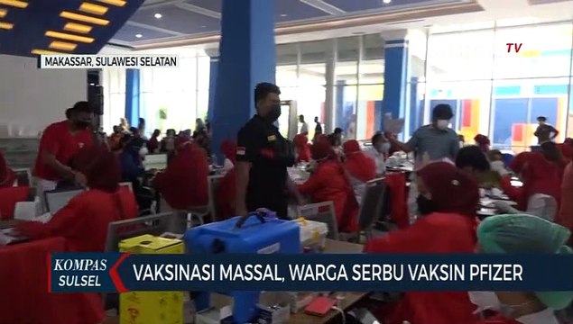 Vaksinasi Massal, Warga Makassar Serbu Vaksin Pfizer