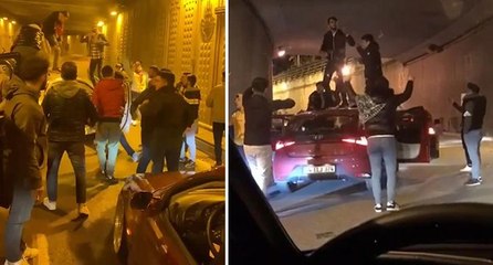 İstanbul’da tünelleri kapatıp asker eğlencesi yaptılar!