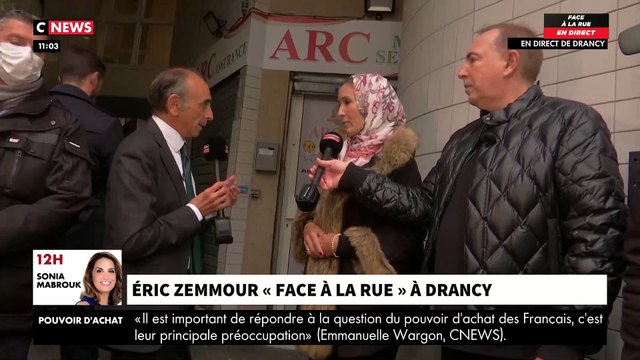 Eric Zemmour face à une femme voilée en direct à Drancy : « Enlevez votre cravate, j’enlève mon voile » - VIDEO