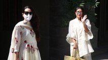Karishma Kapoor और Kareena Kapoor जल्दी में पहुंचीं पापा Randhir Kapoor  के घर | FilmiBeat