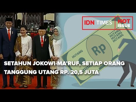 SETAHUN JOKOWI MA’RUF, SETIAP ORANG TANGGUNG UTANG RP 20,5 JUTA