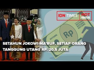 SETAHUN JOKOWI MA’RUF, SETIAP ORANG TANGGUNG UTANG RP  20,5 JUTA