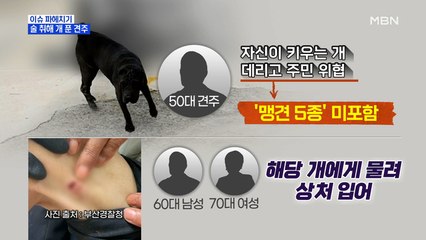 MBN 뉴스파이터-술 취한 견주, 골목에 개 풀어 주민 위협…2명 부상