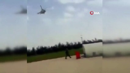 Para taşıyan helikopter düştü
