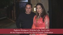 Padmini Kholapuri, Krishika Lulla, Sunil Lulla At Anil Kapoor’s House For Karva Chauth Celebration