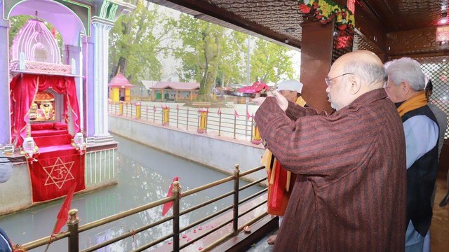Nonstop: Amit Shah visited Kheer Bhavani temple in Ganderbal