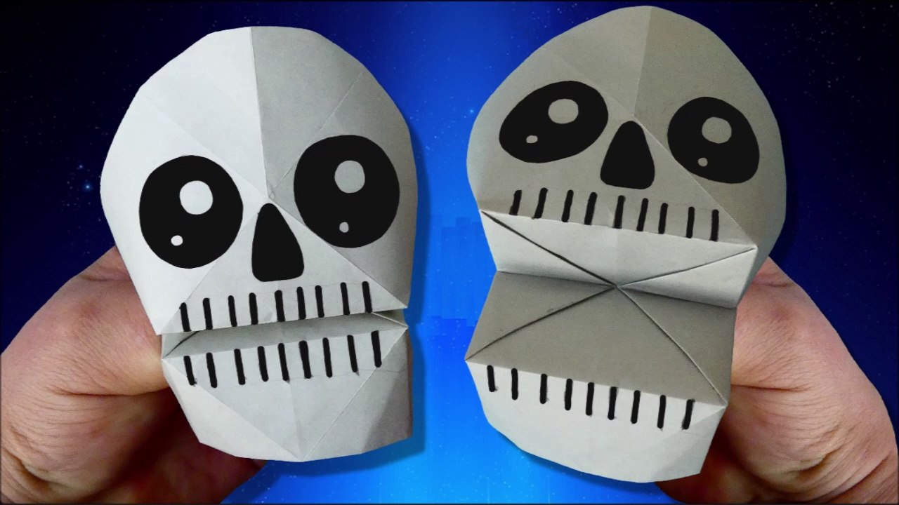 Origami facile : Crâne parlant