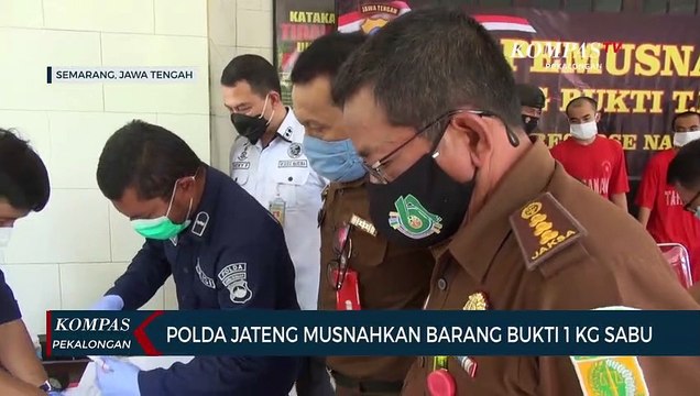 Polda Jateng Musnahkan Barang Bukti Sabu Seberat 1 Kilogram