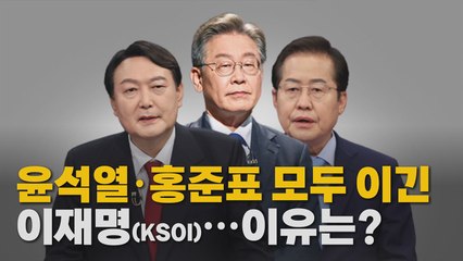 [나이트포커스] 윤석열·홍준표 다 이긴 이재명[KSOI 여론조사] / YTN