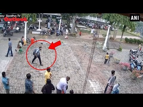 CCTV Footage Shows Suicide Bomber Entering Sri Lanka's St Sebastian Church Moments Before Blast