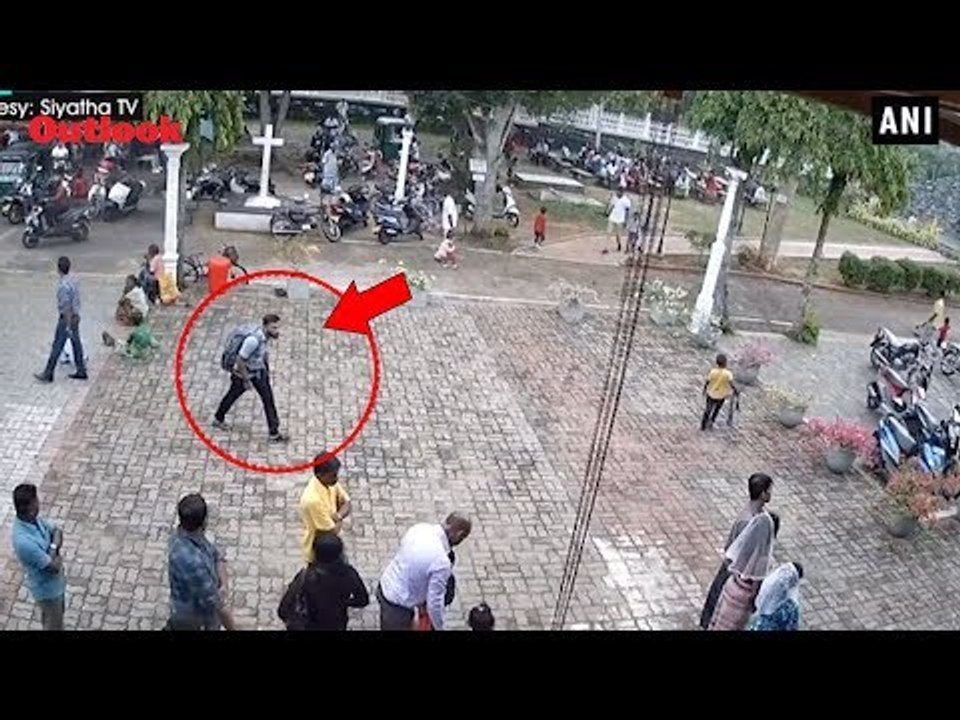 CCTV Footage Shows Suicide Bomber Entering Sri Lanka's St Sebastian Church Moments Before Blast