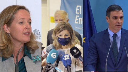 Sánchez y Calviño aseguran "unanimidad" y Díaz pide "que se aclaren" con la reforma laboral