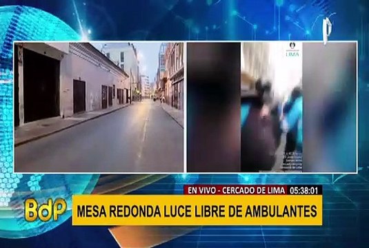 Mesa Redonda: ambulantes son desalojados del jirón Cusco en Cercado