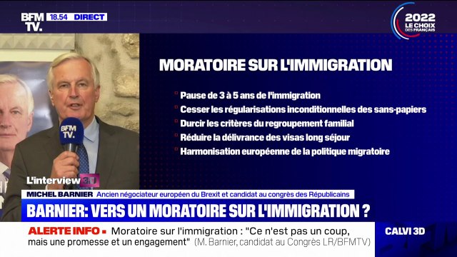 Michel Barnier sur l'immigration: Il faut donner le signal que le monde entier n'est pas le bienvenu chez nous, (...) nous devons pouvoir choisir