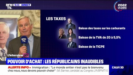 Indemnité inflation: pour Michel Barnier, "c'est une mesure qui est un peu la conjugaison de l'opportunisme électoral et de la bureaucratie"