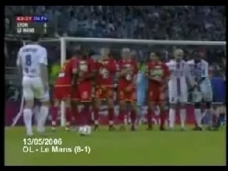 28 -Juninho - Lyon 8 - 1 Le Mans - L1 2005-2006