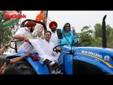 Congress President Rahul Gandhi Drives Tractor In Punjab As Amarinder Singh Sits Beside Him
