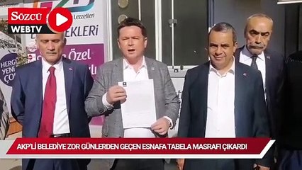 Download Video: AKP'li belediye, zor günlerden geçen esnafa tabela masrafı çıkardı 