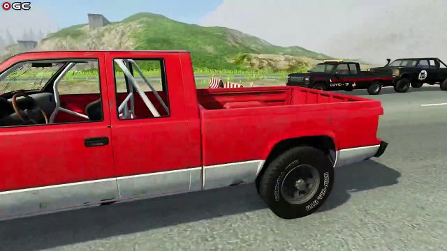 Cars VS POLİCE CHASE & JUMP BRİDGE #4 - BeamNg Drive