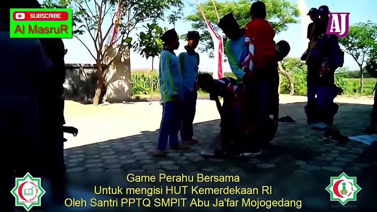 Game Perahu Bersama Untuk mengisi HUT Kemerdekaan RI SMPIT Abu Ja'far Mojogedang