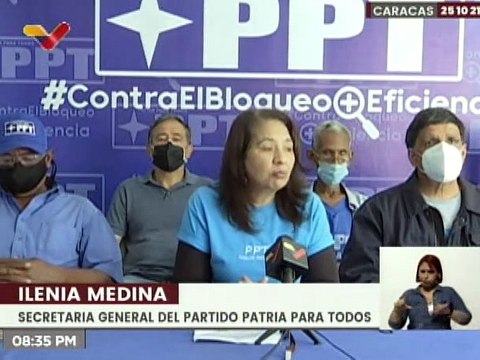 Entérate | Ilenia Medina señalo que el PPT junto al GPP participará en campaña electoral