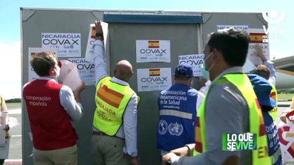 Nicaragua recibe 625 mil 920 dosis de vacuna AstraZeneca