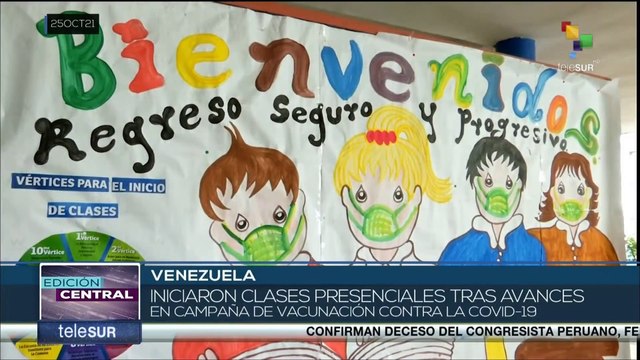 Venezuela: Estudiantes regresan a clases presenciales tras avances en campaña de vacunación contra la Covid-19