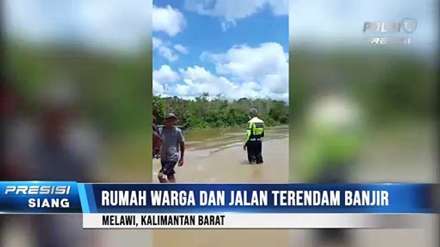 Satlantas Polres Melawi Lakukan Pengaturan Lalu Lintas Di Titik Rawan Kecelakaan Pasca Banjir