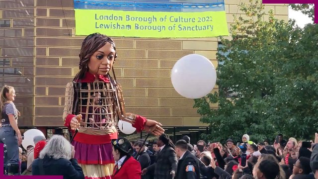 Refugee puppet Little Amal arrives in Lewisham