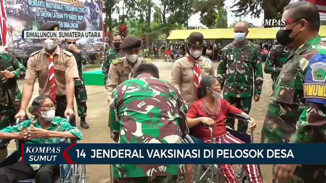14 Perwira Tinggi TNI AD Vaksinasi Covid-19 di Pelosok Sumatera Utara