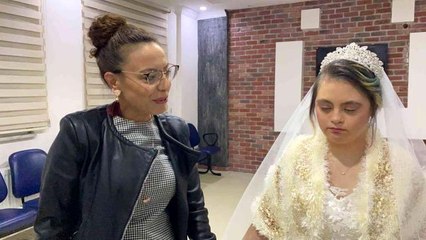 Down sendromlu Merve'nin gelinlik hayali gerçek oldu