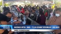 Polres Sambas Vaksinasi covid 19 tahap 2 di aula SMKN 1 Teluk keramat