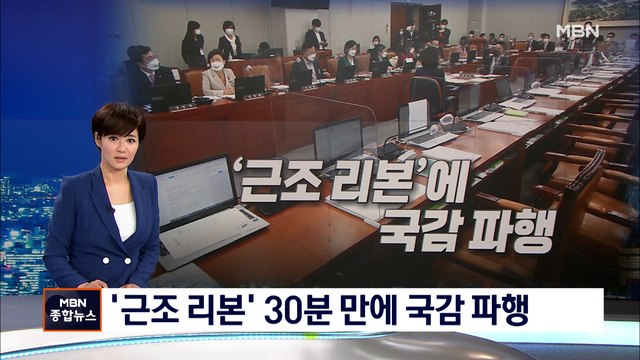 '대장동 마스크'에 청와대 국감 파행…청 대장동 비상식적