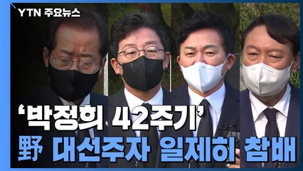 국민의힘 대선주자들 일제히 박정희 묘소로...여론조사 문구 확정 / YTN