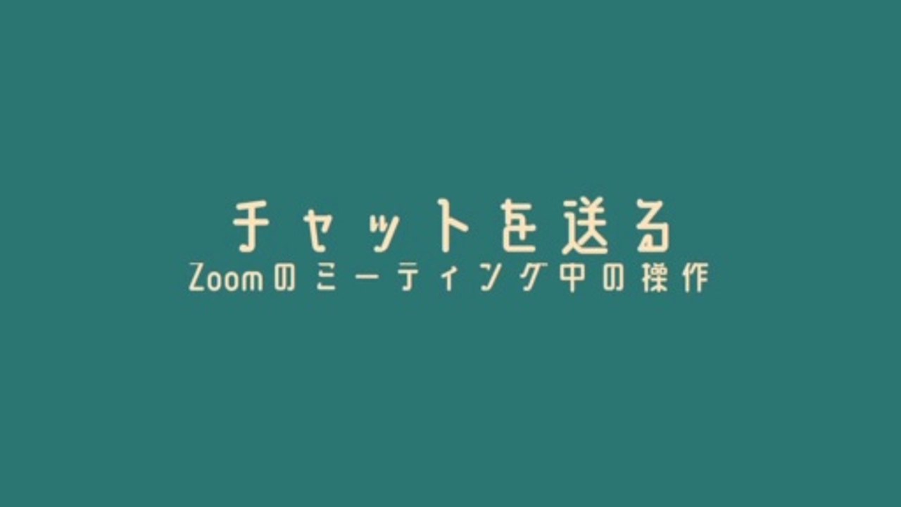 Zoom(iPad版)でのミーティング中の操作②