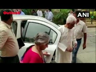 Nirmala Sitharaman's Parents Arrive At Parliament Ahead Of Budget 2019