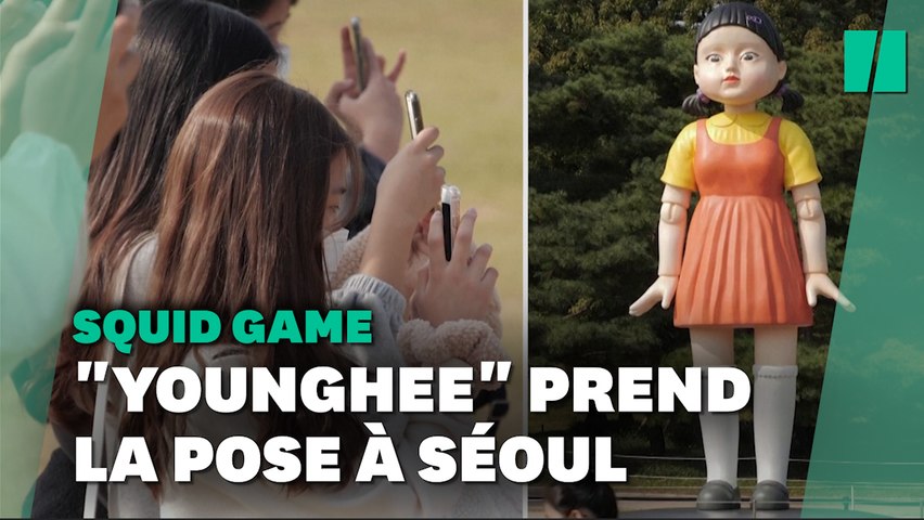 La poupée de Squid Game installée au Parc olympique de Séoul fait fureur -  Vidéo Dailymotion