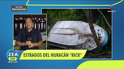 "Rick" hunde lanchas de pescadores tras su paso por Michoacán y Guerrero