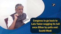 Congress to go back to Lalu Yadav wagging its tail once Bihar bypolls end: Sushil Modi