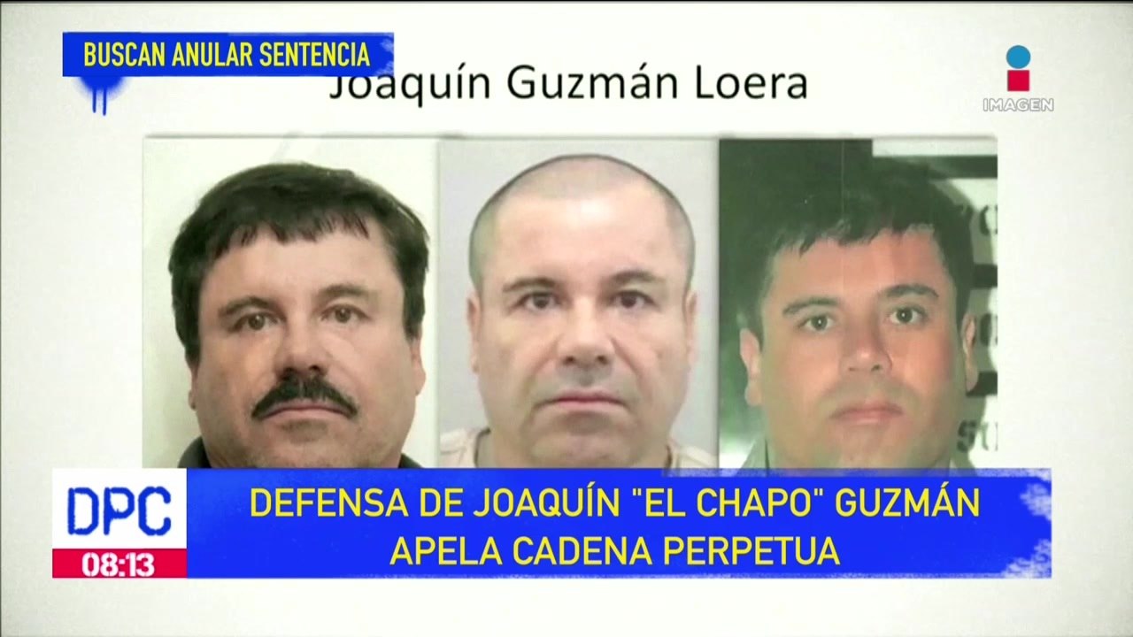 Defensa de Joaquín "El Chapo" Guzmán apela cadena perpetua
